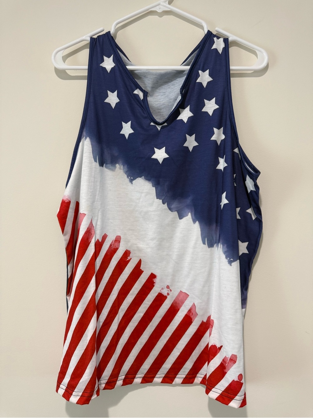 Stars & Stripes Sleeveless Tank Top - Blue, White & Red